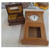 Wooden Clock & Jewelry Box