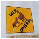 Deer Crossing metal sign, new