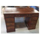 Mahogany Leather Top Desk