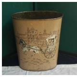 Vintage metal waste basket
