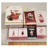 7 Hallmark Santa ornaments,  new