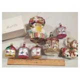 7 glass Christmas ornaments