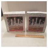 2 solid brass candle lamps