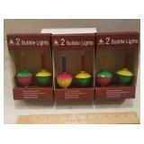 3 boxes bubble lights ornaments