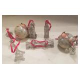 8 World landmark &globe ornaments