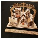 Light up Ginger Cottages laser cut display