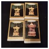 4 Hallmark Carousel ornaments light & sound
