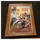 Framed Coca Cola Circus print