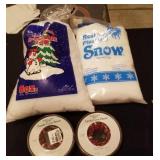 Department 56 candy cane fencing, lights & snow