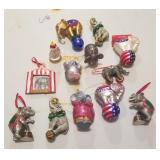 13 Circus Elephant Ornaments