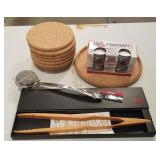 Kitchen items: Ball jars,flavor infuser, tongs,etc