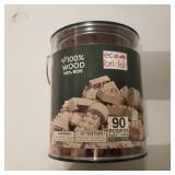 Eco wood bricks, new in bucket