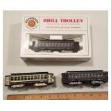 3 HO trolley cars