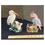 2 Japanese Bird Planters