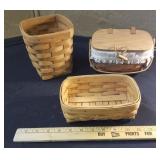 3 Longaberger baskets