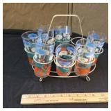 7 decorator tumblers & metal holder