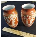 Pair Oriental porcelain vases