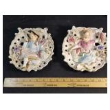 Porcelain Wall Pockets Japan, Pair