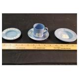 Wedgwood cup & saucer, ashtray, pin tray