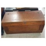 Antique wooden blanket storage chest