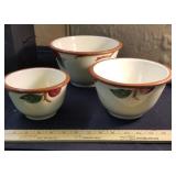 Francoma Apple 3 piece mixing bowl set