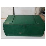 Painted wooden barn chest