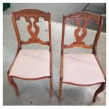Pair of Rosewood upholstered chairs