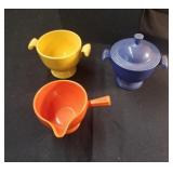 Red Fiesta Stick Handled Creamer, 2 Sugars