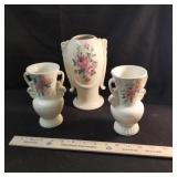 3 Royal Copley vases