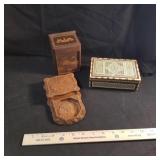 3 Wooden boxes