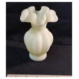 Fenton lemon custard vase