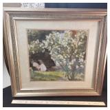 Framed print- Woman in the garden