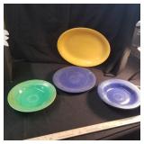 Fiesta: 2 deep plates, platter, plate