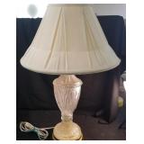 Beautiful Frosted-etched Crystal Lamp & Shade
