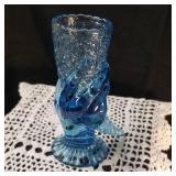 Blue cornucopia/hand vase