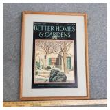 Framed Better Homes & Gardens cover 1930