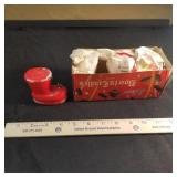 4 Vintage Boot Candles, with original box