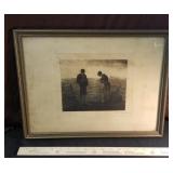 Vintage framed art, signed