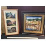 2 pieces of framed art