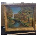 Framed oil on board signed Elma Bosstick