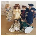 6 collectible dolls
