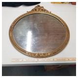 Vintage large round wall mirror