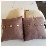 4 throw pillows, 2 Ralph Lauren