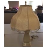 Table lamp with fancy shade