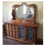 Dresser with mirror & lights