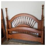 Oak headboard & footboard