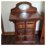 Nightstand with backsplash