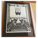 Framed giraffe  print - signed & numbered 10/10