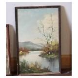 Vintage Oul on Board painting