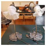 Pair of lily pad lamps